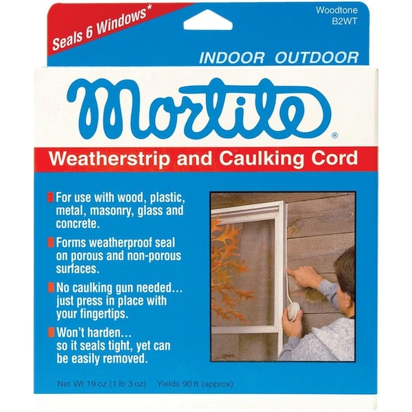 Mortite 90 Ft. Woodtone 19 Oz Weatherstrip & Caulking Cord B2WT - main